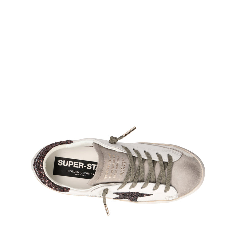 GOLDEN GOOSE SUPER STAR CLASSIC WITH LIST Sneaker donna bianca in pelle