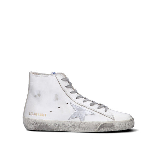 GOLDEN GOOSE FRANCY CLASSIC Sneaker donna bianca/grigia in pelle