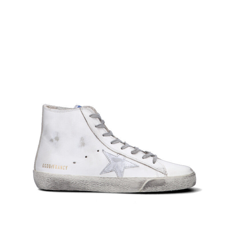 GOLDEN GOOSE FRANCY CLASSIC Sneaker donna bianca/grigia in pelle