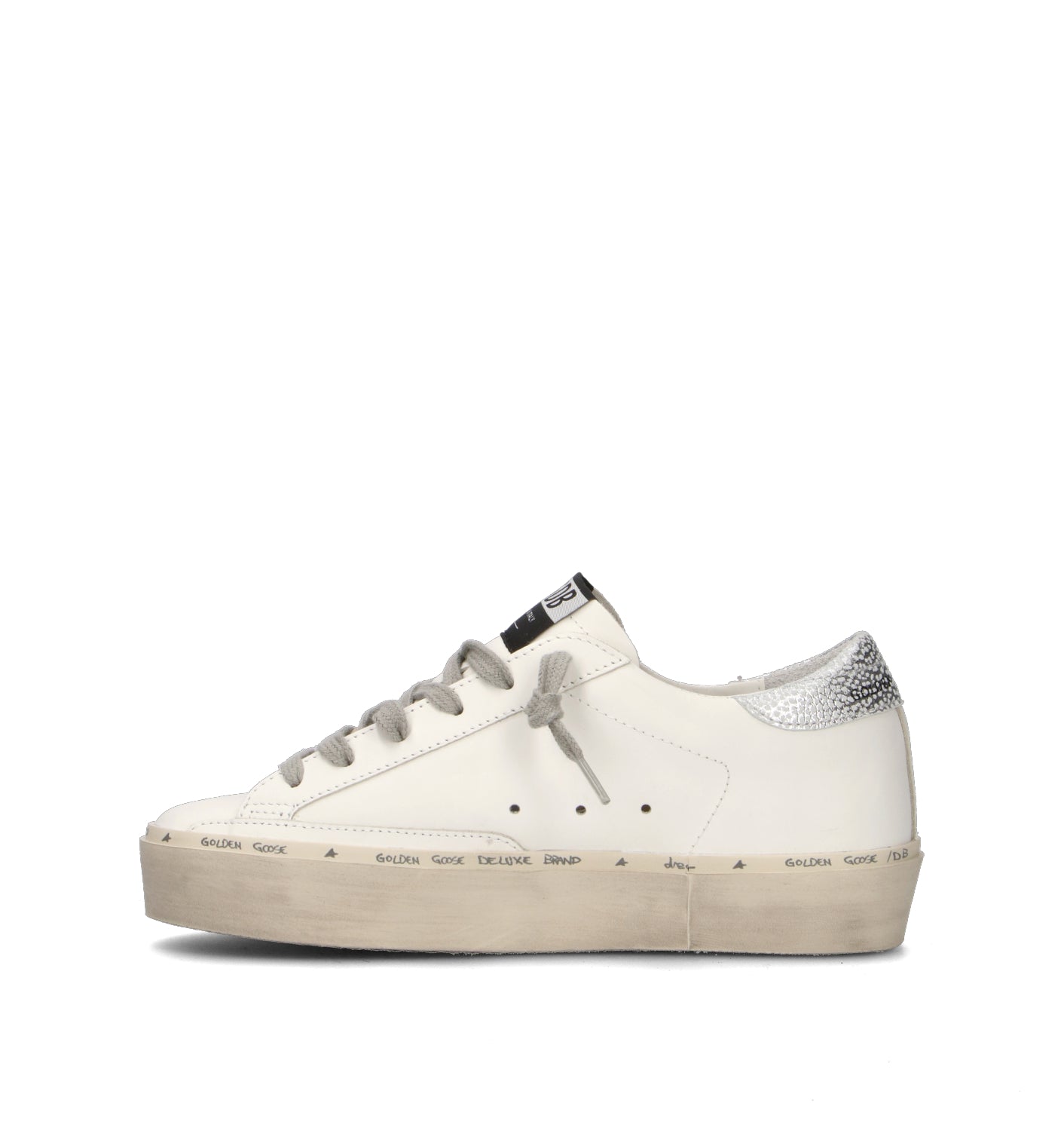 GOLDEN GOOSE HI STAR CLASSIC WITH LIST Sneaker donna bianca in pelle