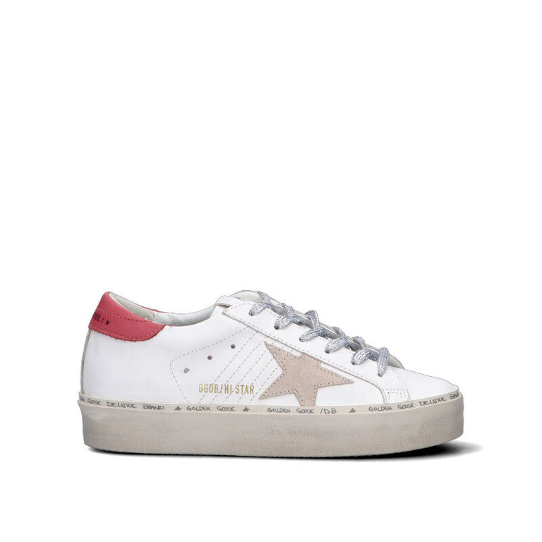 GOLDEN GOOSE - HI STAR CLASSIC WITH LIST Sneaker donna bianca in pelle