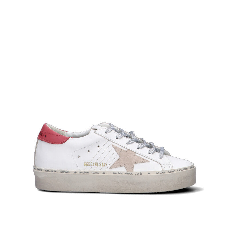 GOLDEN GOOSE - HI STAR CLASSIC WITH LIST Sneaker donna bianca in pelle