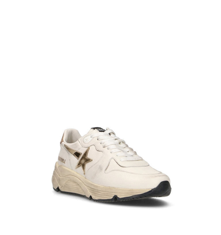 GOLDEN GOOSE RUNNING SOLE Sneaker donna bianca in pelle