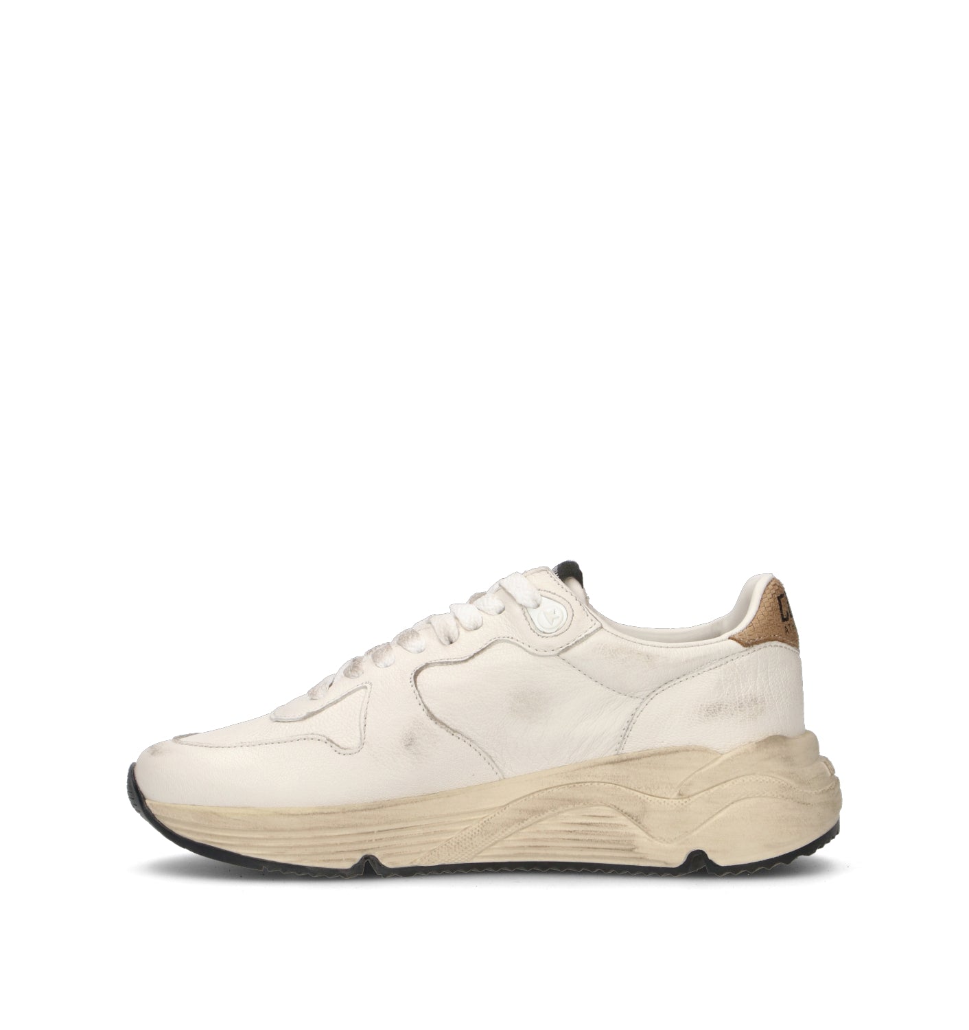 GOLDEN GOOSE RUNNING SOLE Sneaker donna bianca in pelle