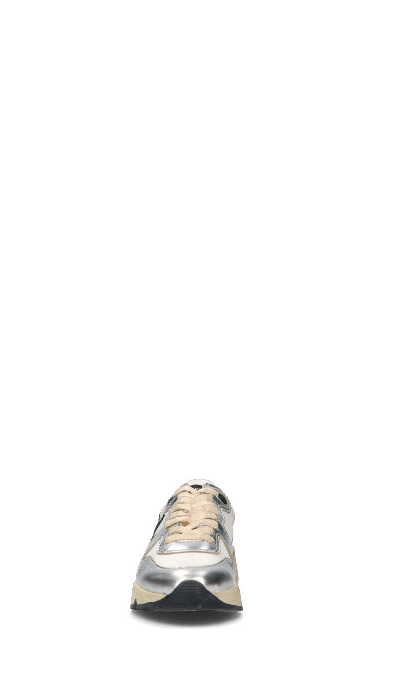 GOLDEN GOOSE - RUNNING SOLE Sneaker donna argento in pelle