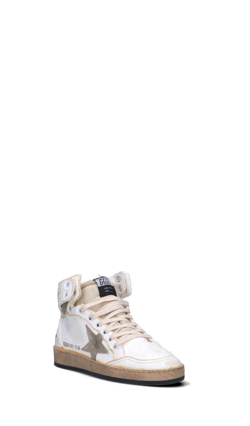 GOLDEN GOOSE SKY STAR Sneaker donna bianca/taupe in pelle