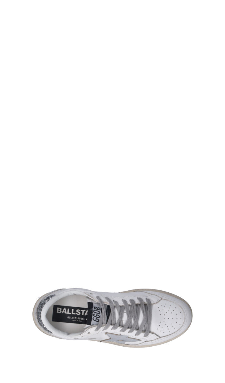 GOLDEN GOOSE - BALLSTAR 2 Sneaker donna bianca/argento in pelle