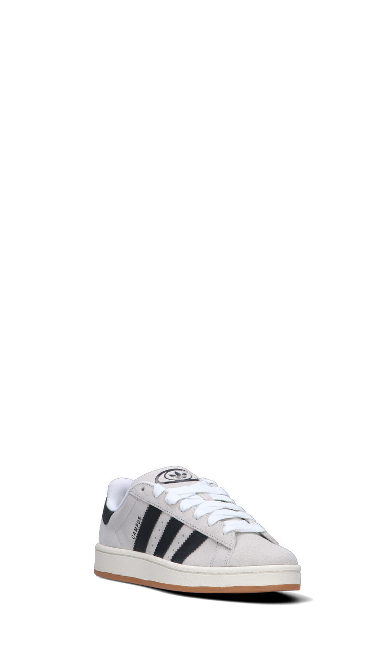 ADIDAS - CAMPUS Sneaker uomo bianca/nera in suede