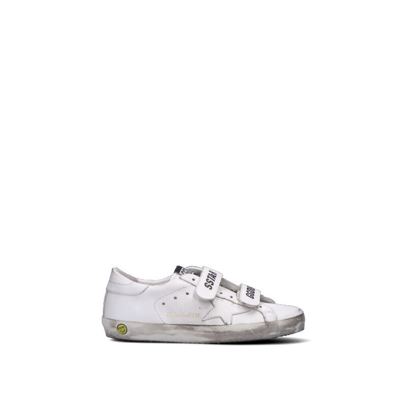 GOLDEN GOOSE Sneaker bambino bianca/nera in pelle
