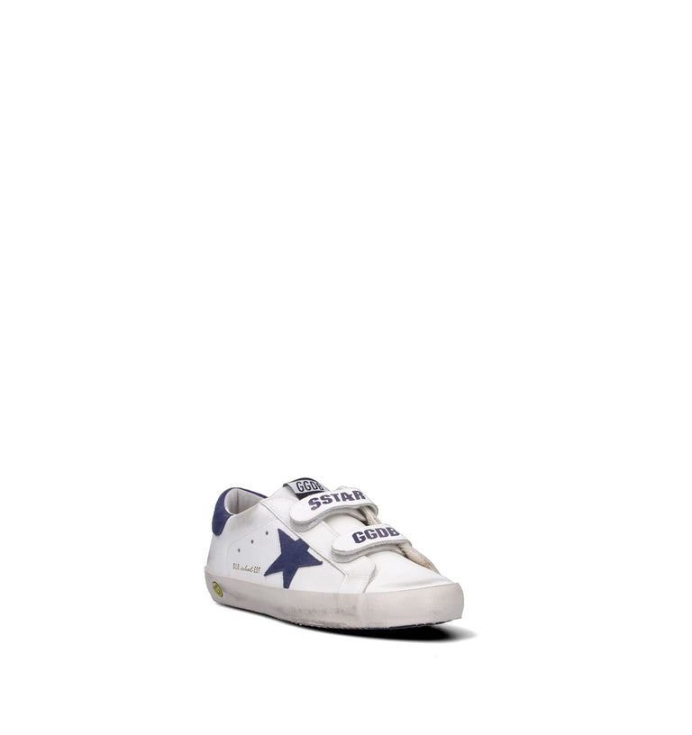 GOLDEN GOOSE OLD SCHOOL Sneaker bimbo bianca in pelle