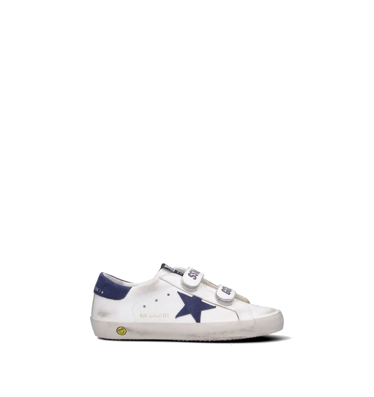 GOLDEN GOOSE OLD SCHOOL Sneaker bimbo bianca in pelle