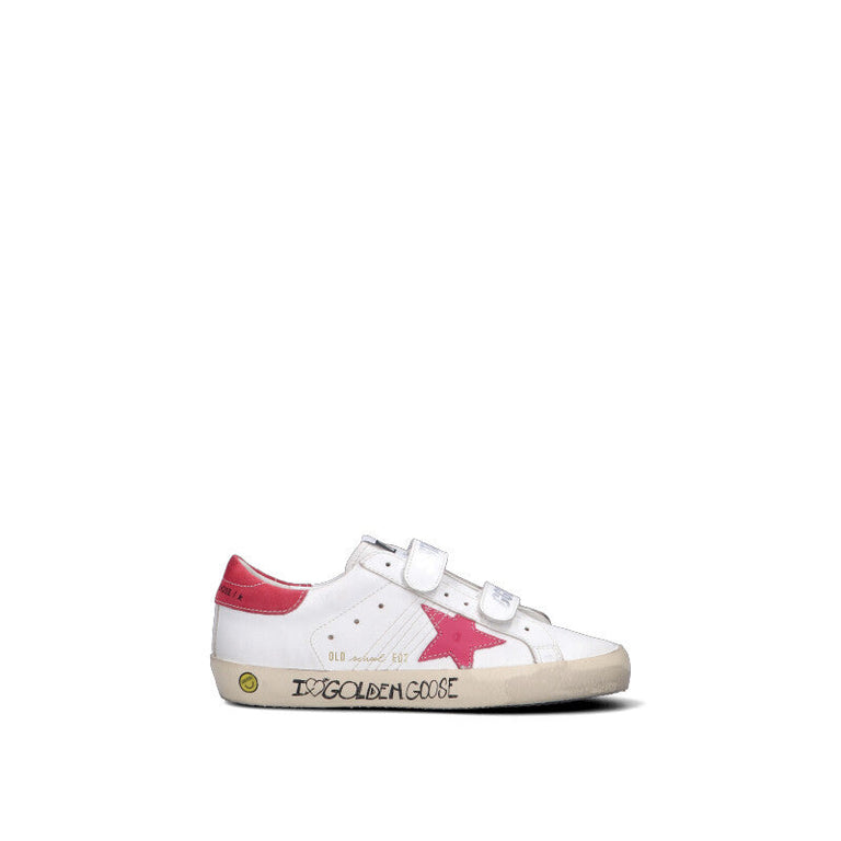 GOLDEN GOOSE Sneaker bimba bianca/fucsia in pelle