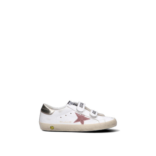 GOLDEN GOOSE - OLD SCHOOL Sneaker bimba bianca in pelle