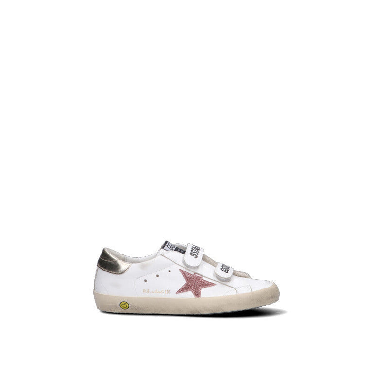 GOLDEN GOOSE - OLD SCHOOL Sneaker bimba bianca in pelle