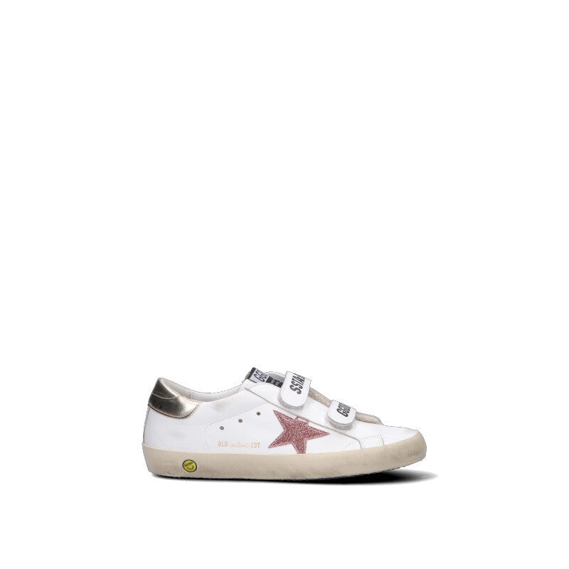 GOLDEN GOOSE - OLD SCHOOL Sneaker bimba bianca in pelle