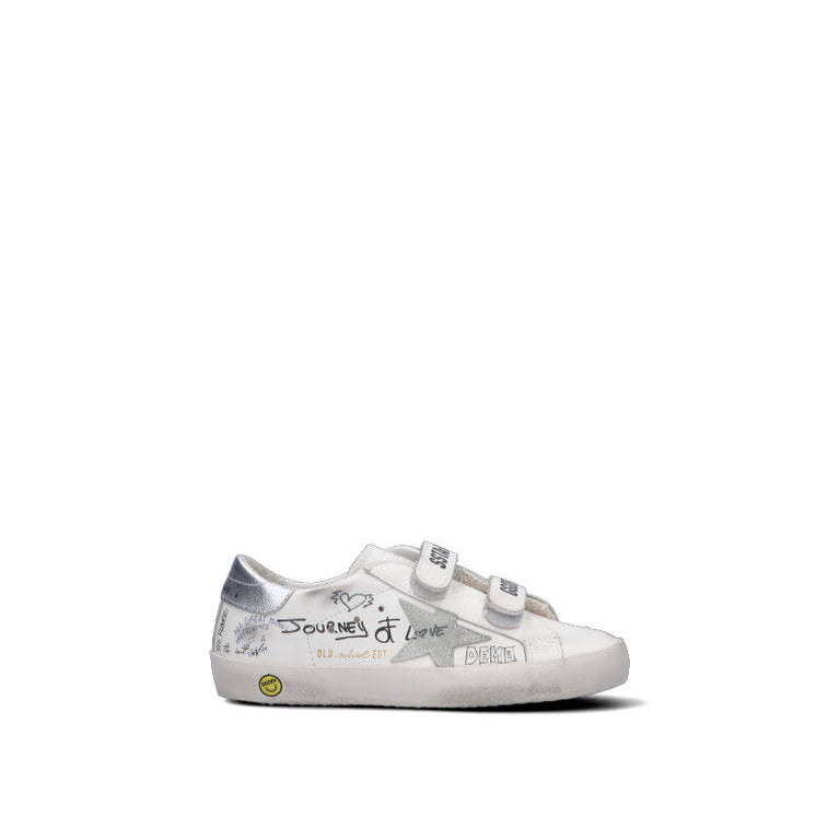 GOLDEN GOOSE OLD SCHOOL Sneaker bimba bianca in pelle