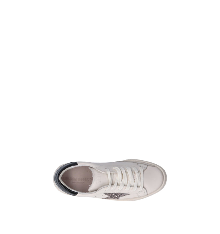 GOLDEN GOOSE MAY Sneaker bimbi bianca in pelle