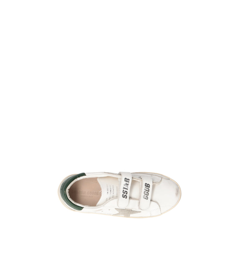 GOLDEN GOOSE OLD SCHOOL CLASSIC WITH SPUR Sneaker bimbo bianca in pelle