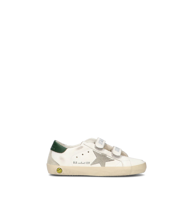 GOLDEN GOOSE OLD SCHOOL CLASSIC WITH SPUR Sneaker bimbo bianca in pelle