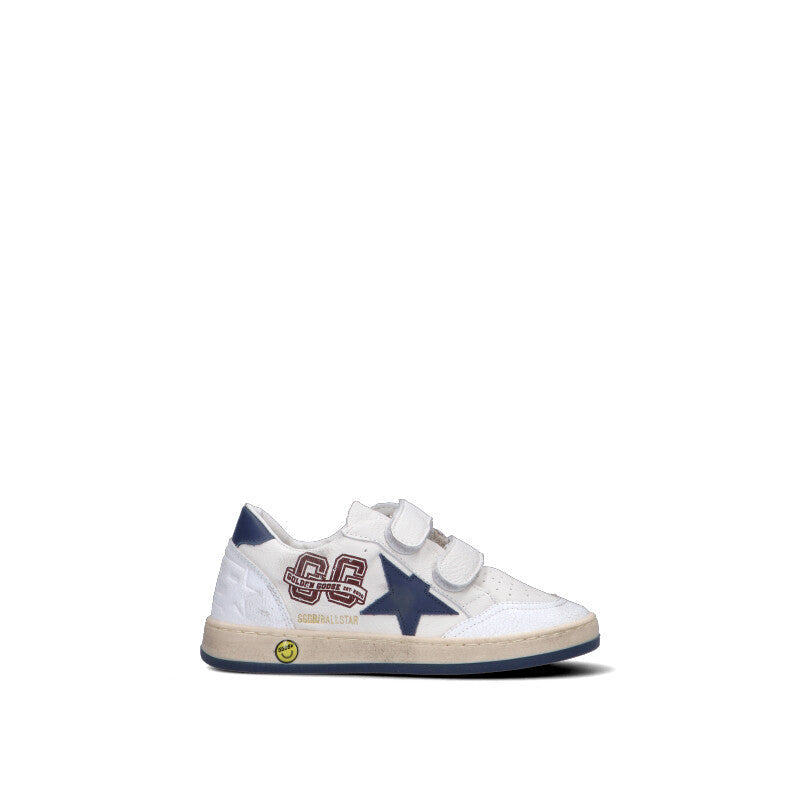 GOLDEN GOOSE BALL STAR STRAP Sneaker bimbo bianca in pelle
