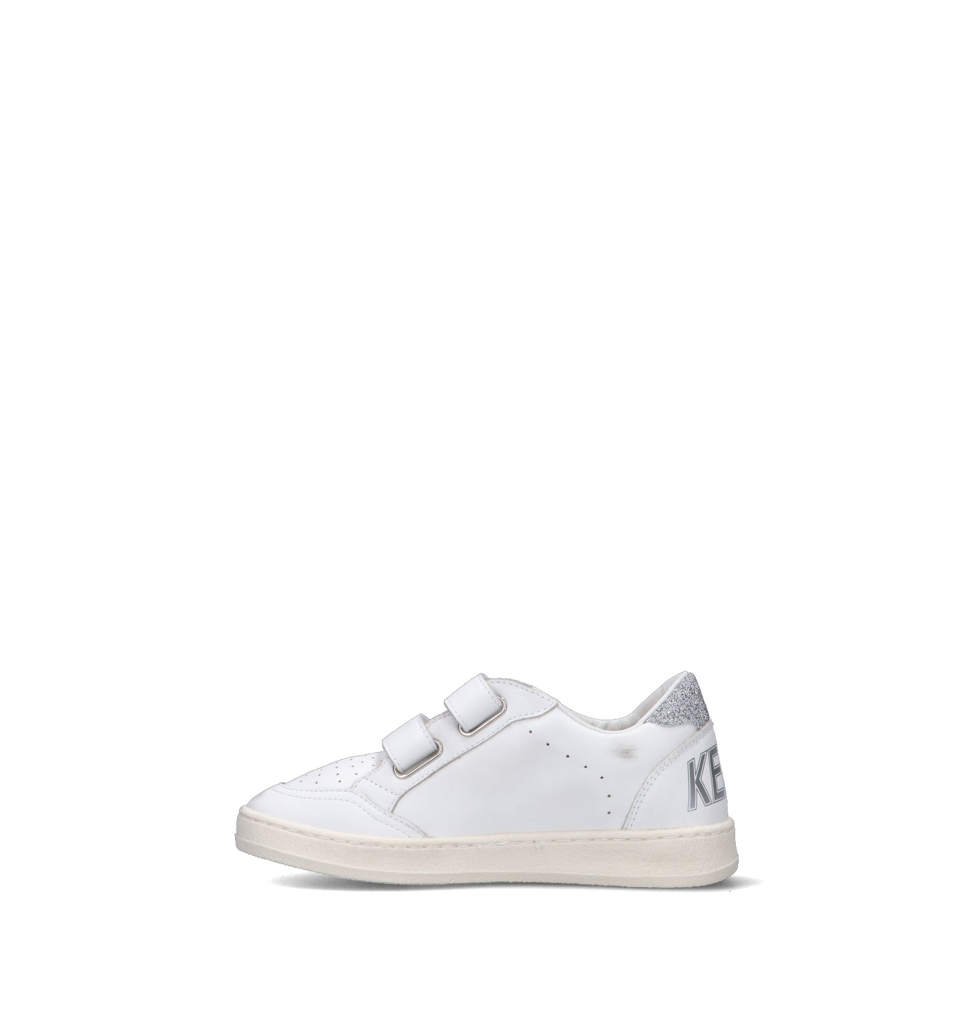 GOLDEN GOOSE BALL STAR STRAP Sneaker bimba bianca/argento