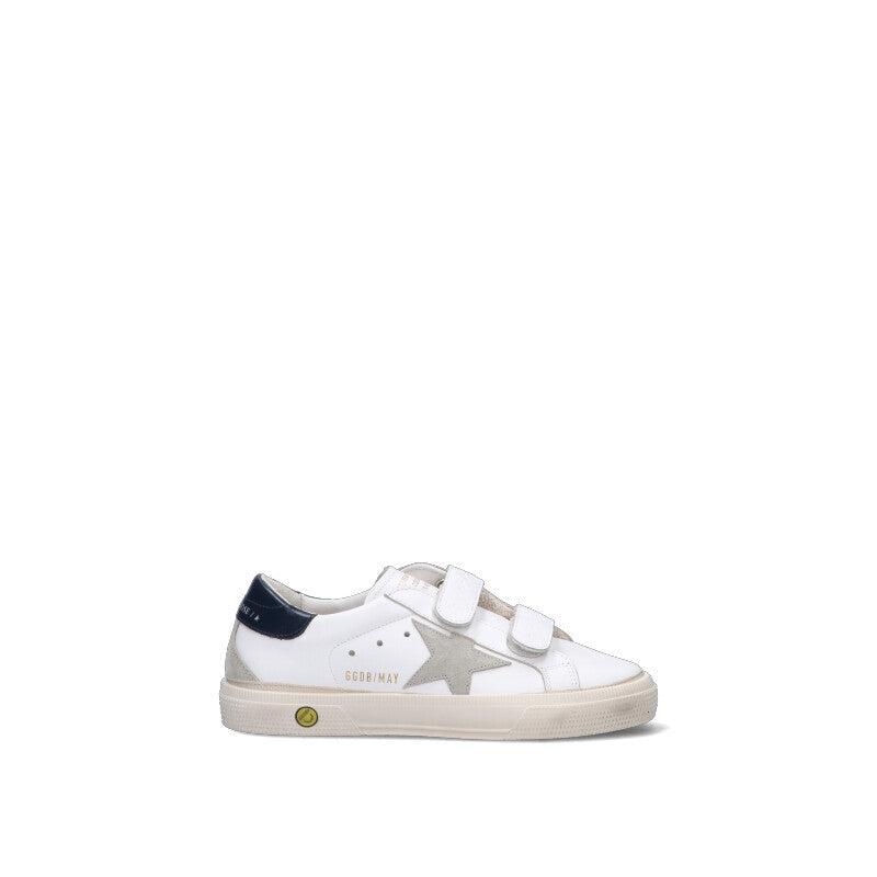 GOLDEN GOOSE - MAY SCHOOL Sneaker bimbo bianca in pelle