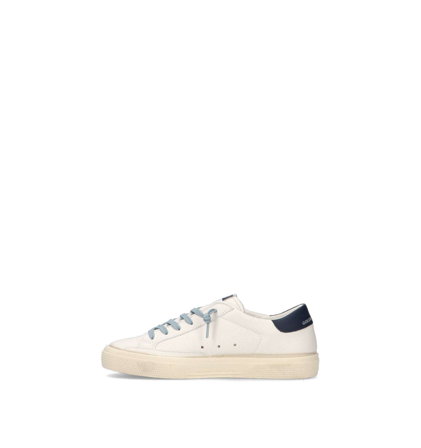 GOLDEN GOOSE MAY FOLDED LINING ALL AROUND Sneaker bimbo bianca in pelle