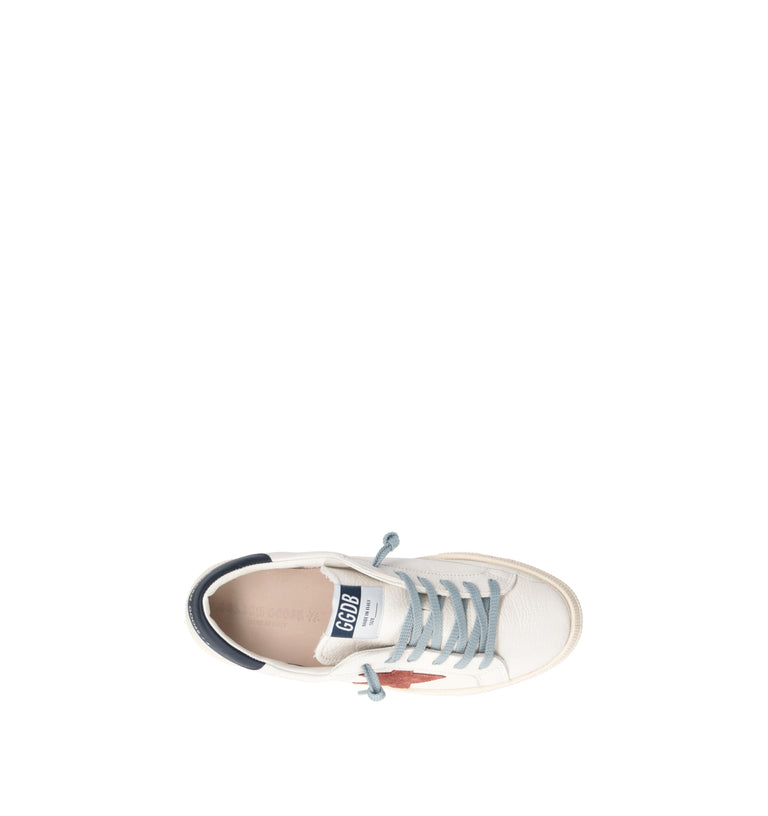 GOLDEN GOOSE MAY FOLDED LINING ALL AROUND Sneaker bimbo bianca in pelle
