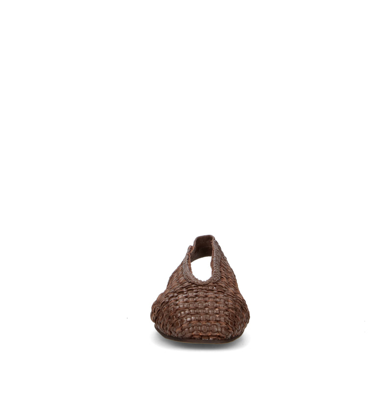 INUOVO Slingback donna marrone in pelle