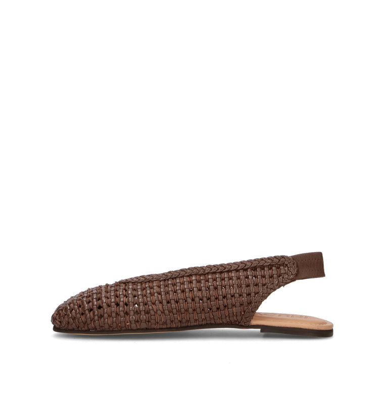 INUOVO Slingback donna marrone in pelle