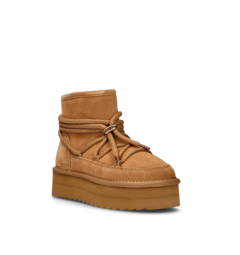 COLORS OF CALIFORNIA Stivaletto pelo donna tan in suede