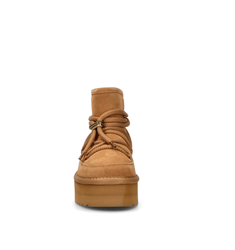 COLORS OF CALIFORNIA Stivaletto pelo donna tan in suede