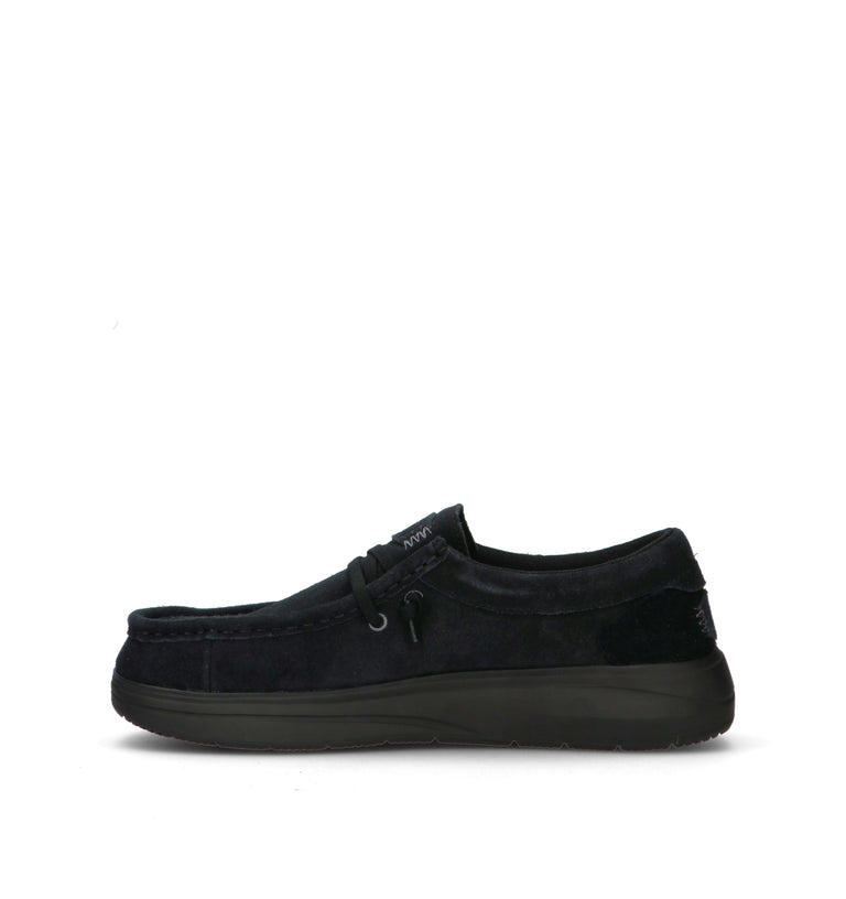 HEY DUDE Mocassino uomo nero in suede