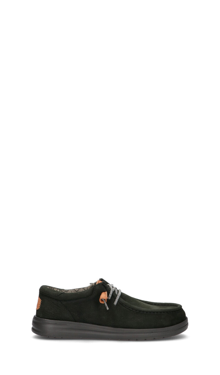 HEY DUDE Scarpa barca uomo nera in pelle