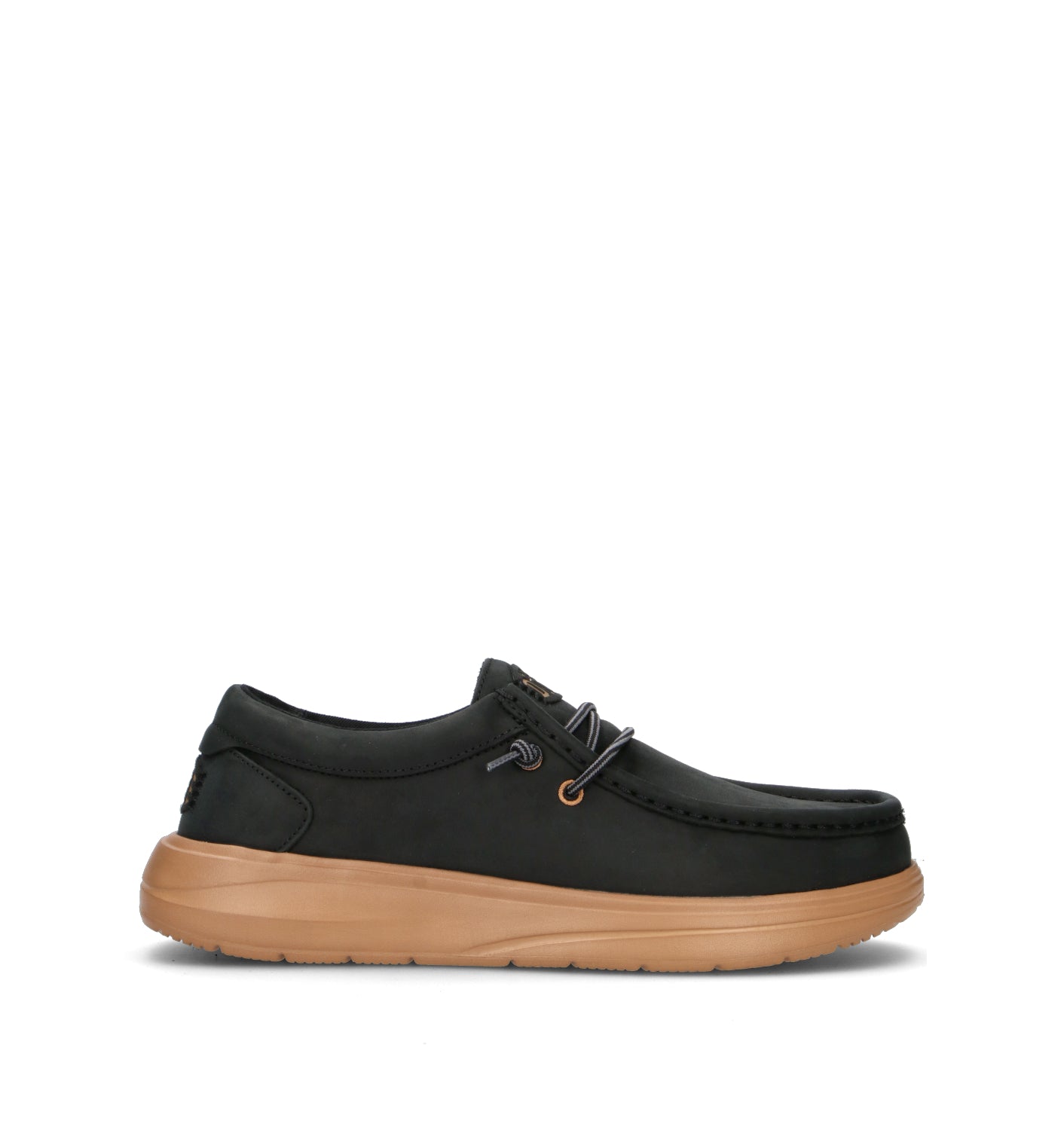 HEY DUDE Mocassino uomo nero in pelle