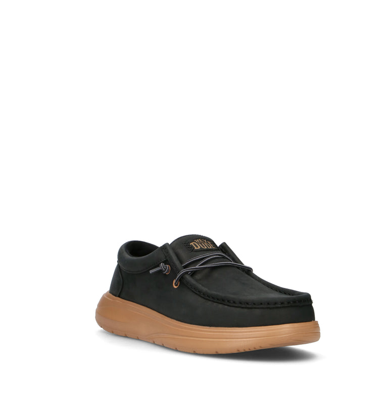 HEY DUDE Mocassino uomo nero in pelle