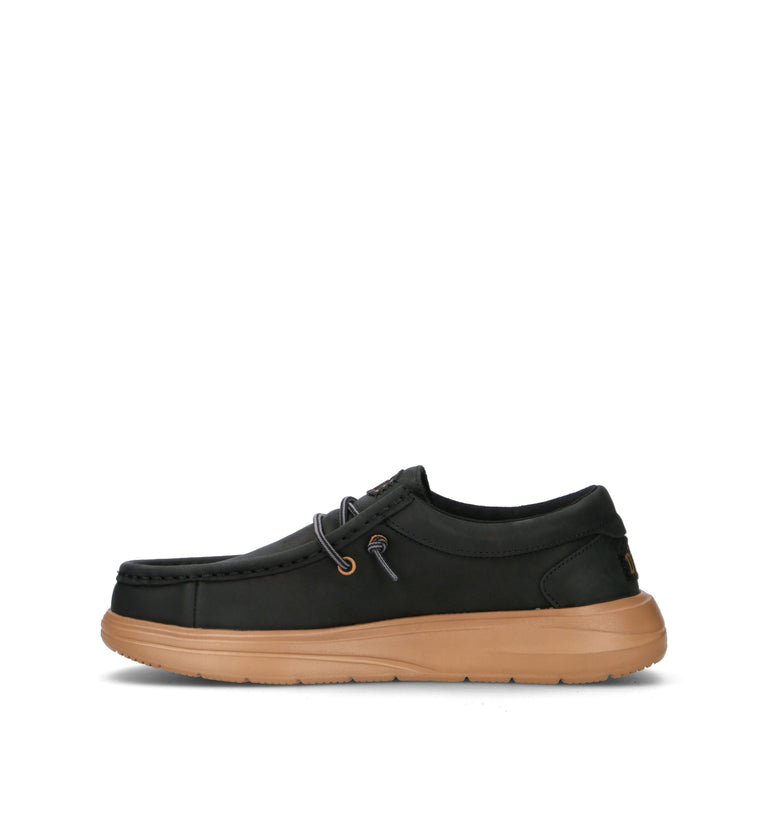 HEY DUDE Mocassino uomo nero in pelle
