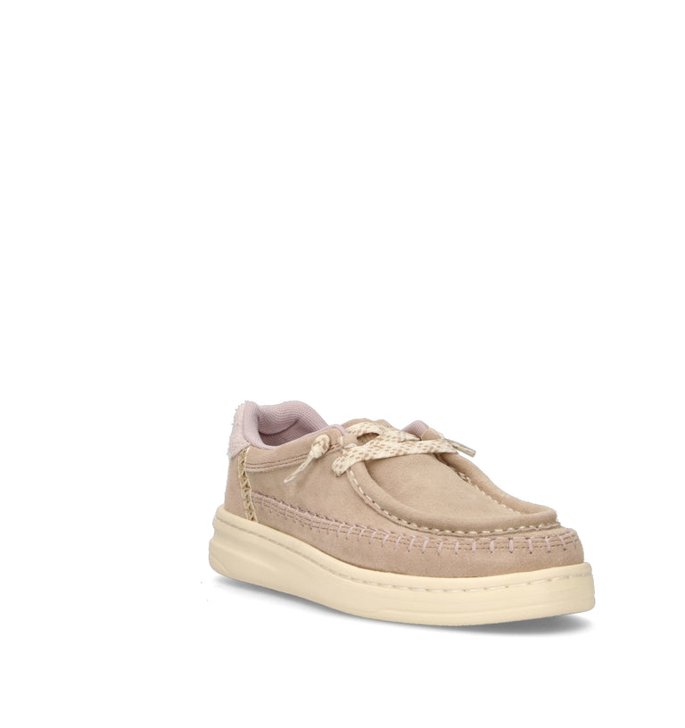 HEY DUDE Mocassino donna beige in suede