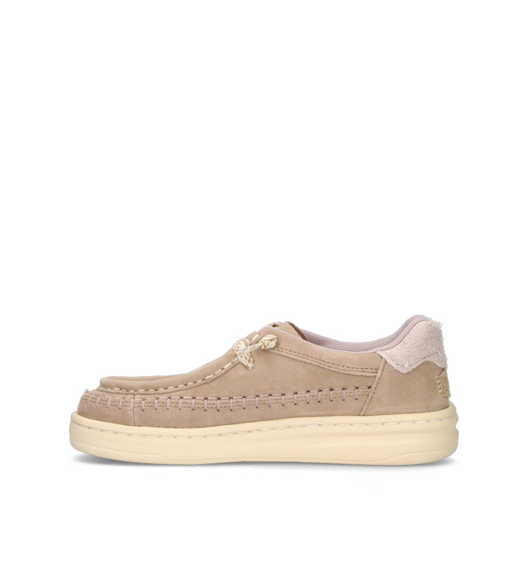 HEY DUDE Mocassino donna beige in suede