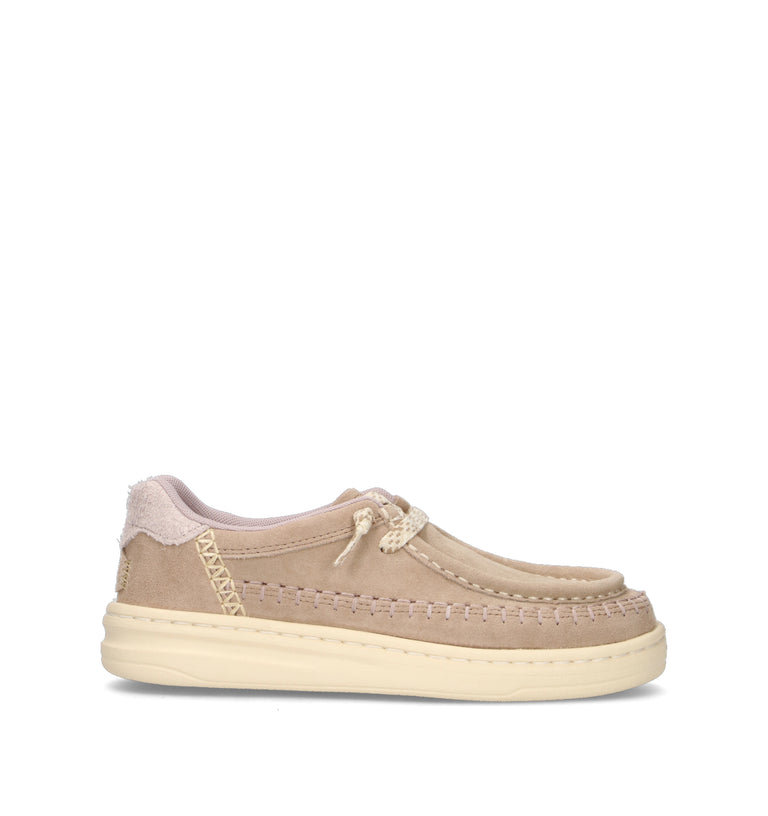HEY DUDE Mocassino donna beige in suede