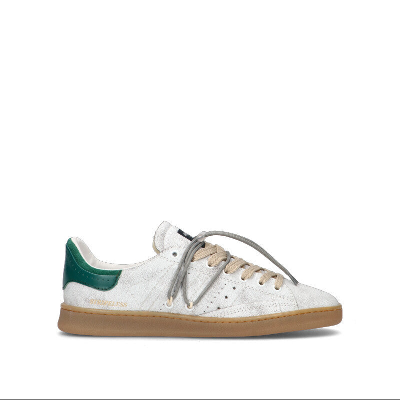 HIDNANDER Sneaker uomo bianca/verde in pelle