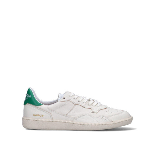 HIDNANDER Sneaker donna bianca/verde in pelle