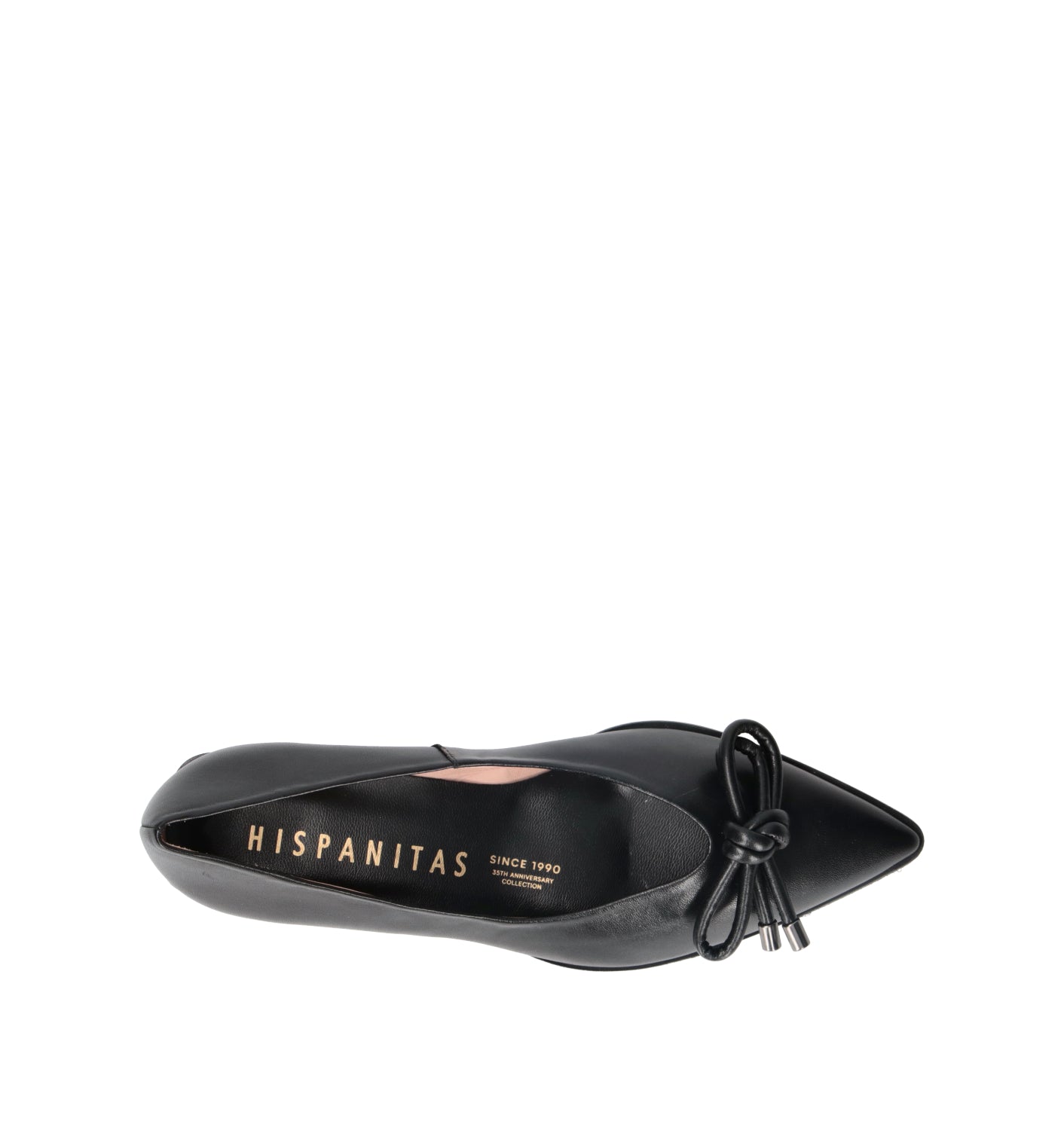 HISPANITAS Ballerina donna nera in pelle