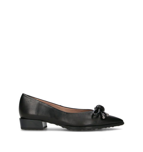 HISPANITAS Ballerina donna nera in pelle