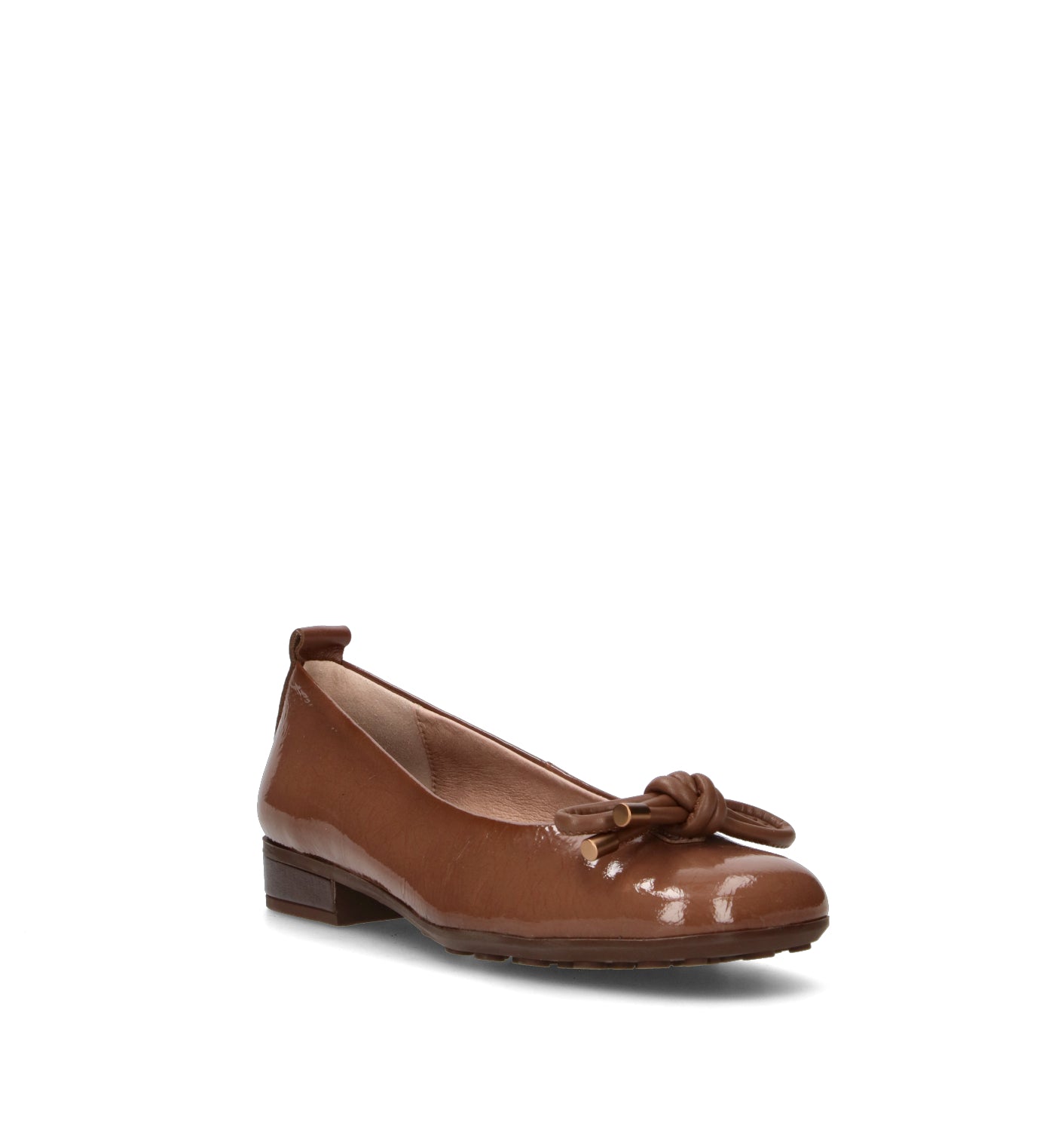 HISPANITAS Ballerina donna marrone in pelle