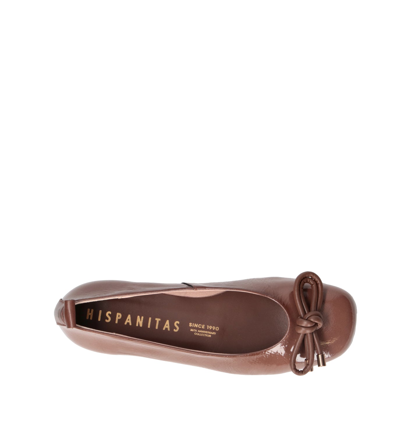 HISPANITAS Ballerina donna marrone in pelle