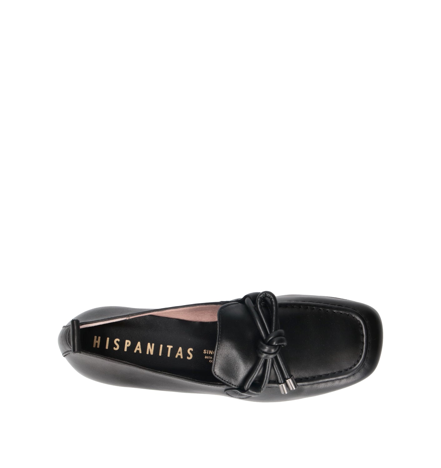 HISPANITAS Mocassino donna nero in pelle