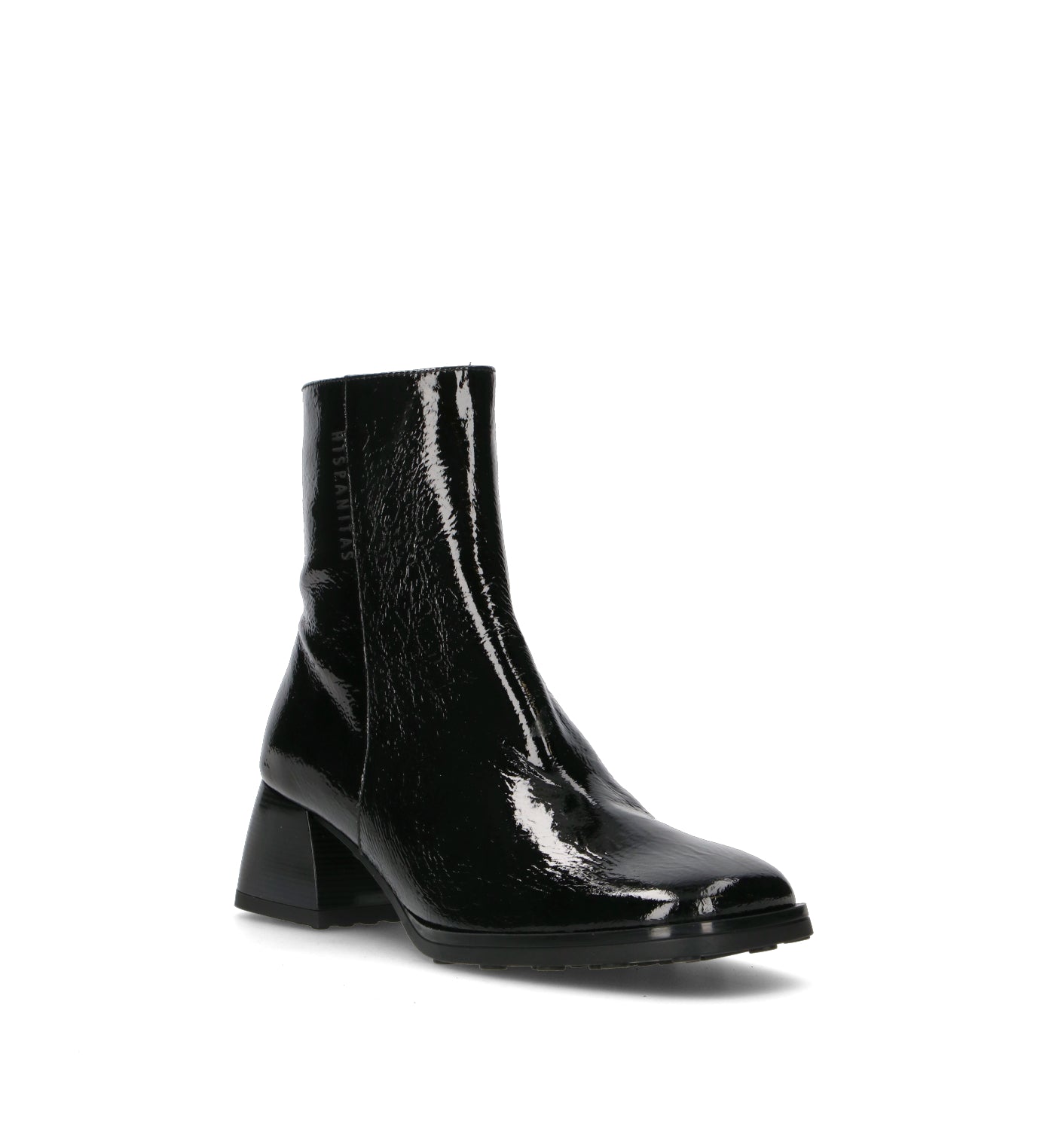 HISPANISTAS Tronchetto donna nero in pelle