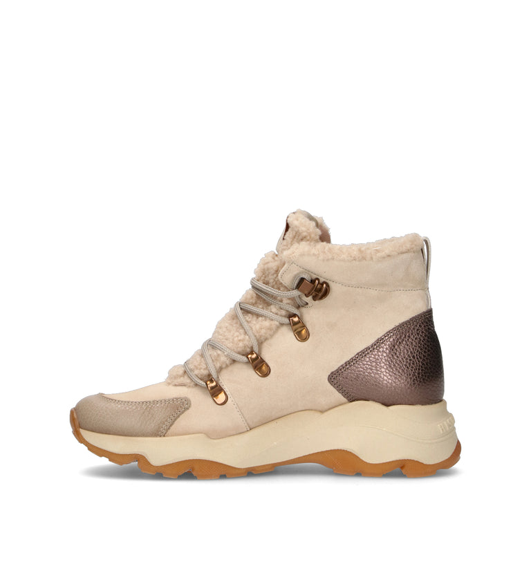 HISPANITAS Sneaker donna beige in suede