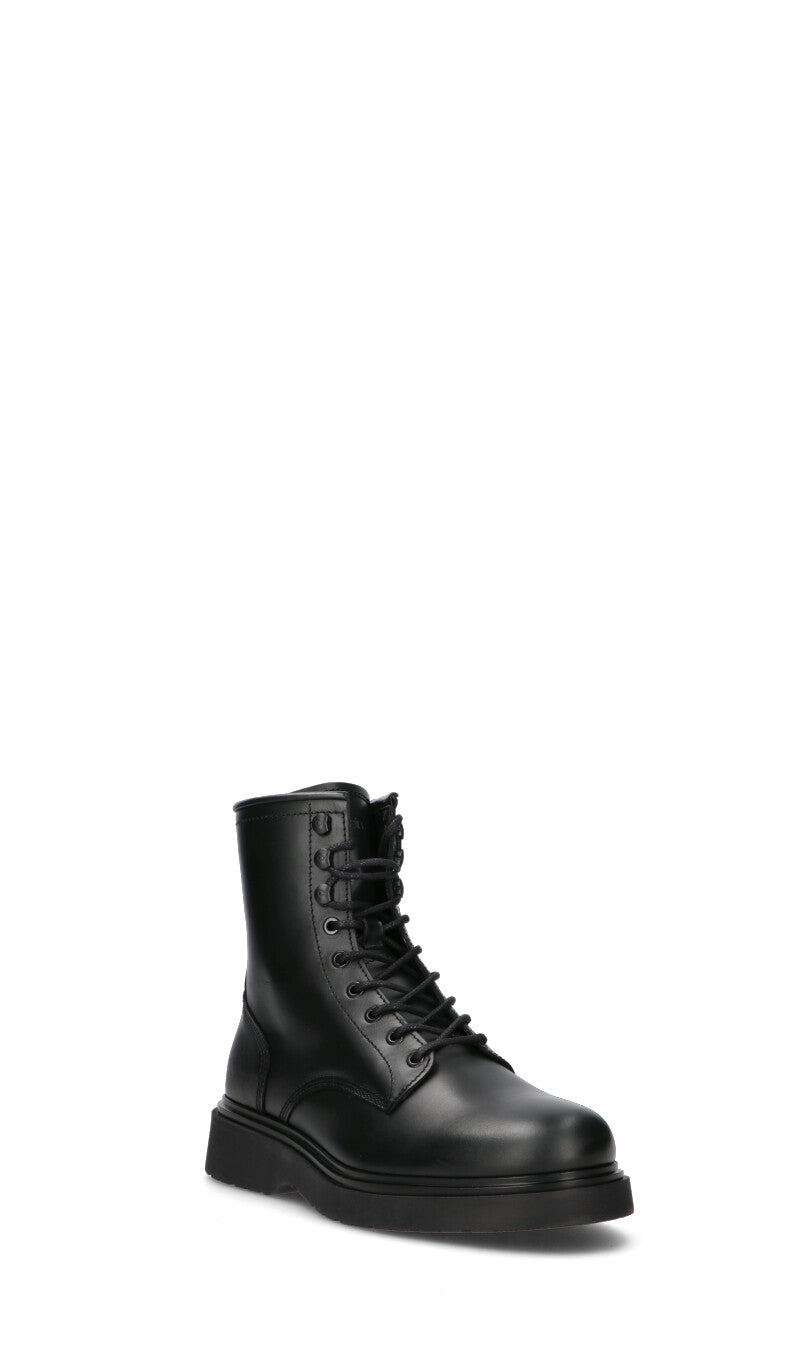CALVIN KLEIN Anfibio uomo nero in pelle